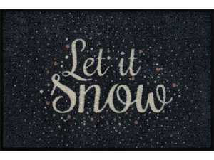 Fußmatte mit Aufschrift "Let it snow"