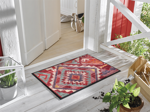 Bild in Slideshow öffnen, Fußmatte mit indischem Muster - Boho Stil vor der Tür

