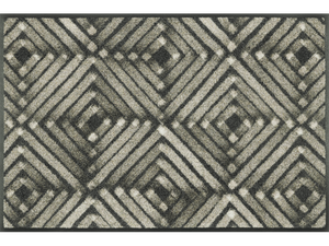 Fußmatte mit braun-grauem Rautendesign