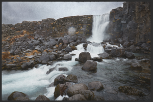 Bild in Slideshow öffnen, Fussmatte Wasserfall 10944
