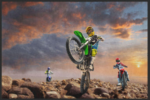 Bild in Slideshow öffnen, Fussmatte Motocross 4577-Matten-Welt
