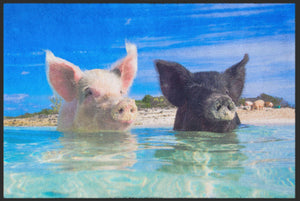 Bild in Slideshow öffnen, Fussmatte Schweine Bahamas 4530-Matten-Welt
